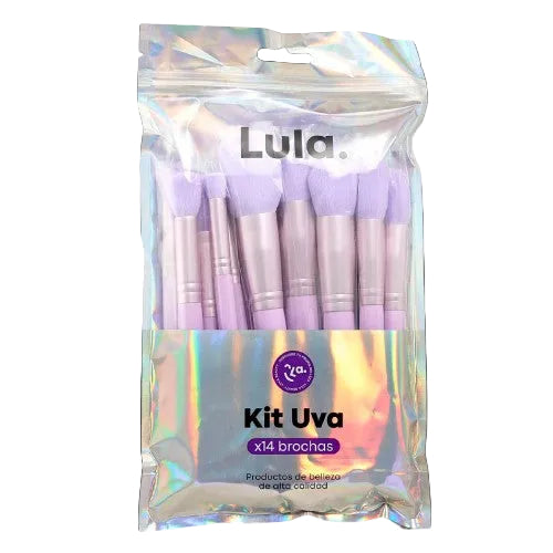 KIT DE BROCHAS X 14 LULA UVA KL19