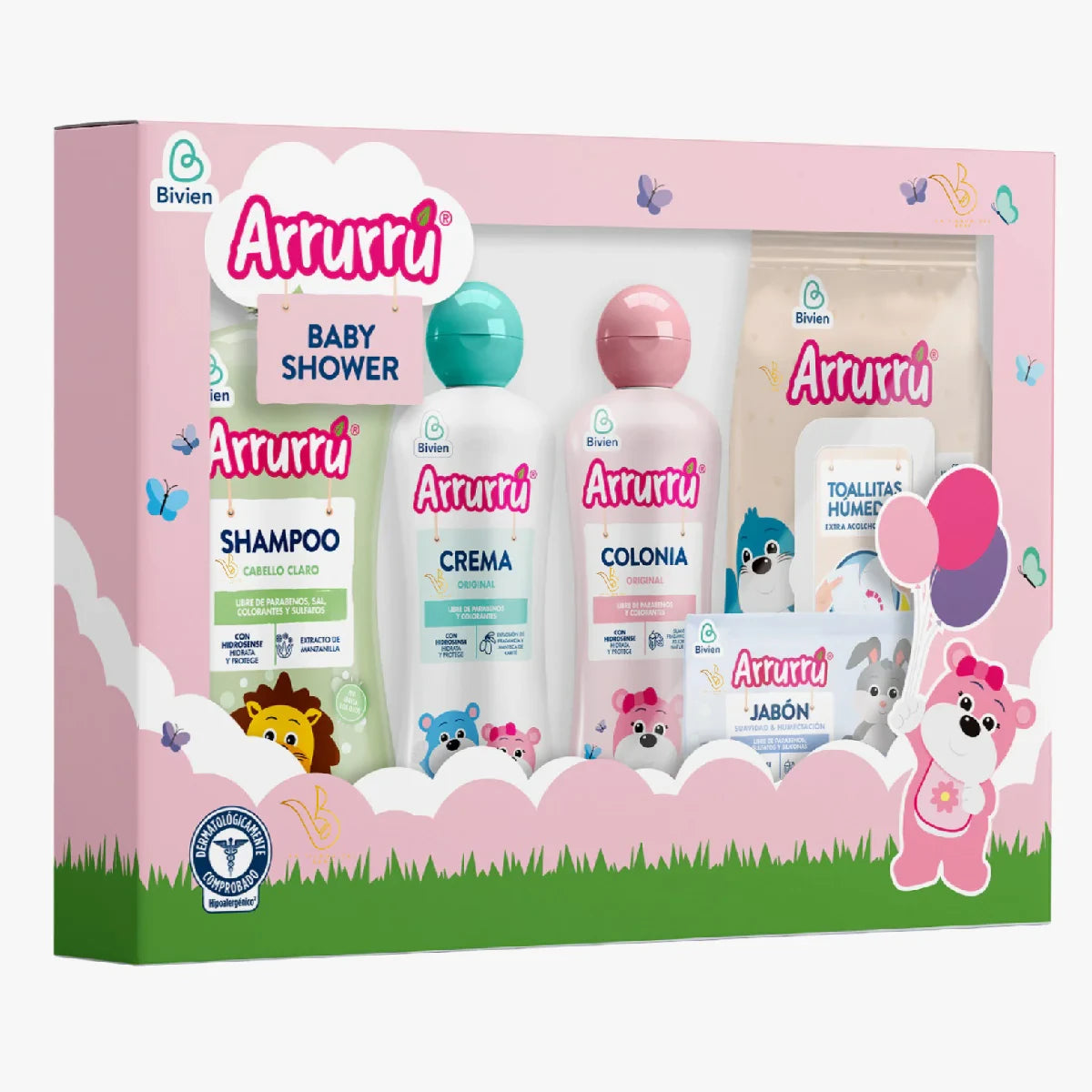 ESTUCHE ARRURRU BABY SHOWER X 5 ROSADO